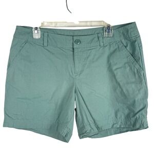 Columbia Womens Sage‎ Green Cotton Canvas Outdoor Hiking Shorts Size 12